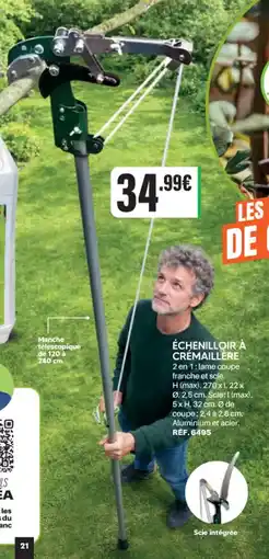 Shopix ÉCHENILLOIR À CRÉMAILLÉRE offre