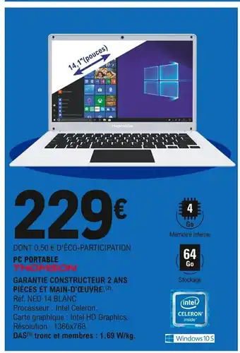 E.Leclerc PC Portable offre
