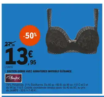 E.Leclerc Soutein-Gorge Avec Armatures Invisile èlègance offre