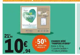 E.Leclerc Changes Bèbè "Pampers Hybrid" offre