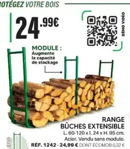 Shopix RANGE BÛCHES EXTENSIBLE offre