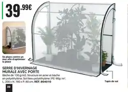 Shopix SERRE D'HIVERNAGE MURALE AVEC PORTE offre