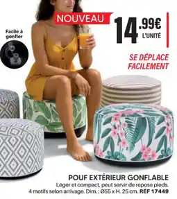 Shopix POUF EXTÉRIEUR GONFLABLE offre