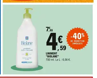 E.Leclerc Liniment "Biolane" offre