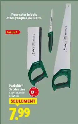 Lidl Parkside Set de scies offre