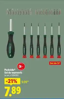 Lidl Parkside Set de tournevis offre
