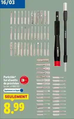 Lidl Parkside Set d'outils de précision offre