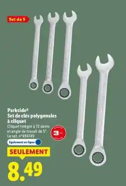 Lidl Parkside Set de clés polygonales à cliquet offre