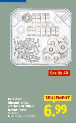Lidl Parkside Aimants, clips, crochets ou œillets magnétiques offre