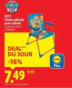 Lidl HTI Chaise pliante pour enfant offre