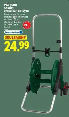 Lidl PARKSIDE Chariot enrouleur de tuyau offre