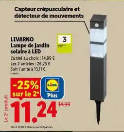 Lidl LIVARNO Lampe de jardin solaire à LED offre
