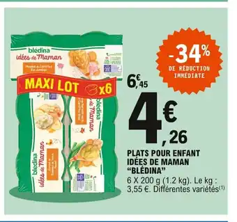 E.Leclerc Plats Pour Enfant Idèes De Maman "Blèdina" offre