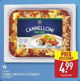 ALDI CUCINA Cannelloni ricotta épinard offre