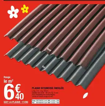 Brico Dépôt Plaque Bitumeuse Ondulle offre