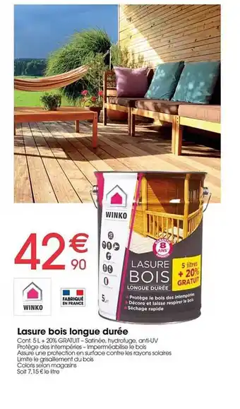 Lasure Bois Longue Durée