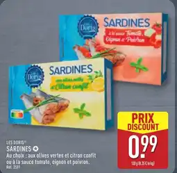 ALDI LES DORIS Sardines offre