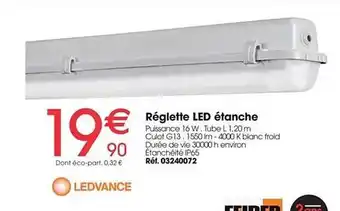 Réglette Led étanche