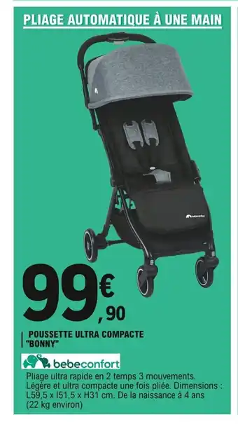 E.Leclerc Poussette Ultra Compacte "Bonny" offre