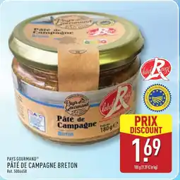 ALDI PAYS GOURMAND Pâté de campagne breton offre