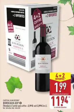 ALDI CHÂTEAU JEAN REDON Bordeaux aop offre