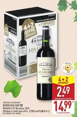 ALDI CHÂTEAU LES GIRARDS Bordeaux aop offre