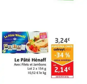 Colruyt Le Pâté Hénaff offre
