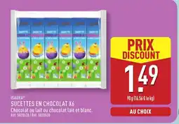 ALDI ISAURA Sucettes en chocolat x6 offre