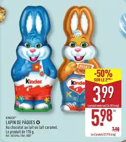 ALDI KINDER Lapin de pâques offre