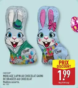ALDI CHOCEUR Moulage lapin au chocolat garni de dragées au chocolat offre