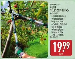 ALDI GARDENLINE Outil télescopique offre