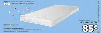 JYSK Matelas En Mousse Basic F10 offre