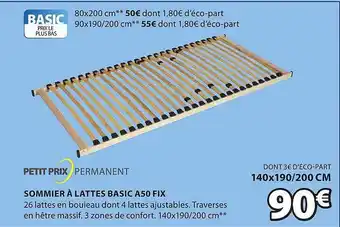 JYSK Sommier à Lattes Basic A50 Fix offre