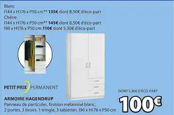 JYSK Armoire Hagendrup offre