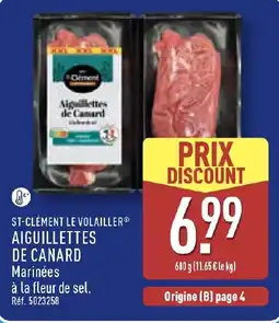 ALDI ST-CLÉMENT LE VOLAILLER Aiguillettes de canard offre