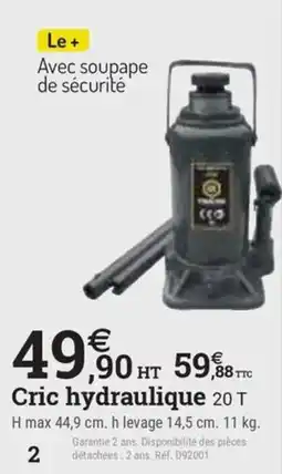 Espace emeraude Cric hydraulique 20 T offre