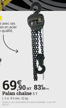 Espace emeraude Palan chaîne 5T offre