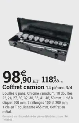 Espace emeraude offret camion 3/4 offre