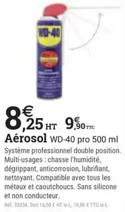 Espace emeraude WD-40 Aérosol pro offre