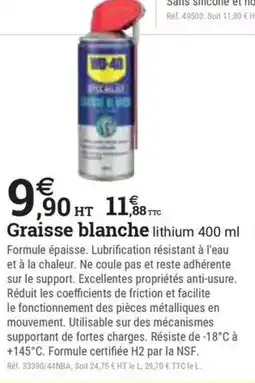 Espace emeraude WD-40 Graisse blanche lithium offre
