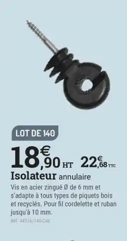 Espace emeraude Isolateur annulaire offre