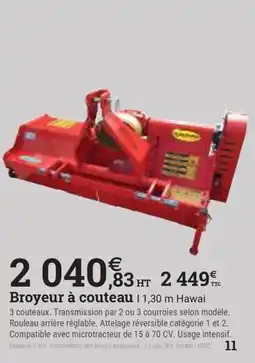 Espace emeraude Broyeur à couteau offre