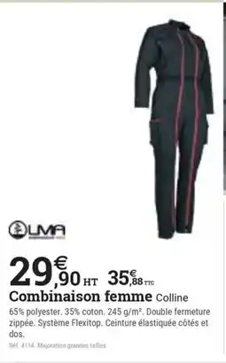 Espace emeraude Combinaison femme Colline offre