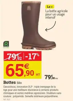 Espace emeraude Bottes Silo offre