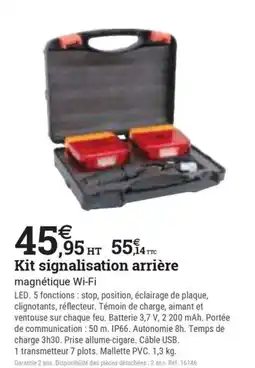 Espace emeraude Kit signalisation arrière offre