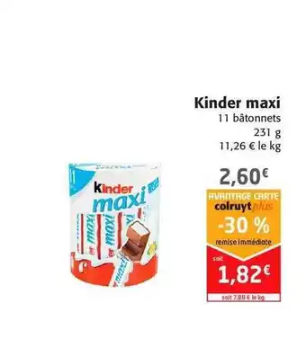 Colruyt Kinder Maxi offre