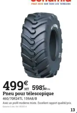 Espace emeraude Pneu pour télescopique offre