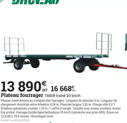 Espace emeraude Plateau fourrager offre