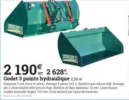 Espace emeraude Godet 3 points hydraulique 2,30 m offre