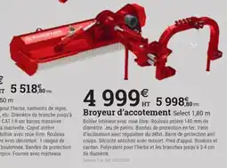 Espace emeraude Broyeur d'accotement Select 1,80 m offre